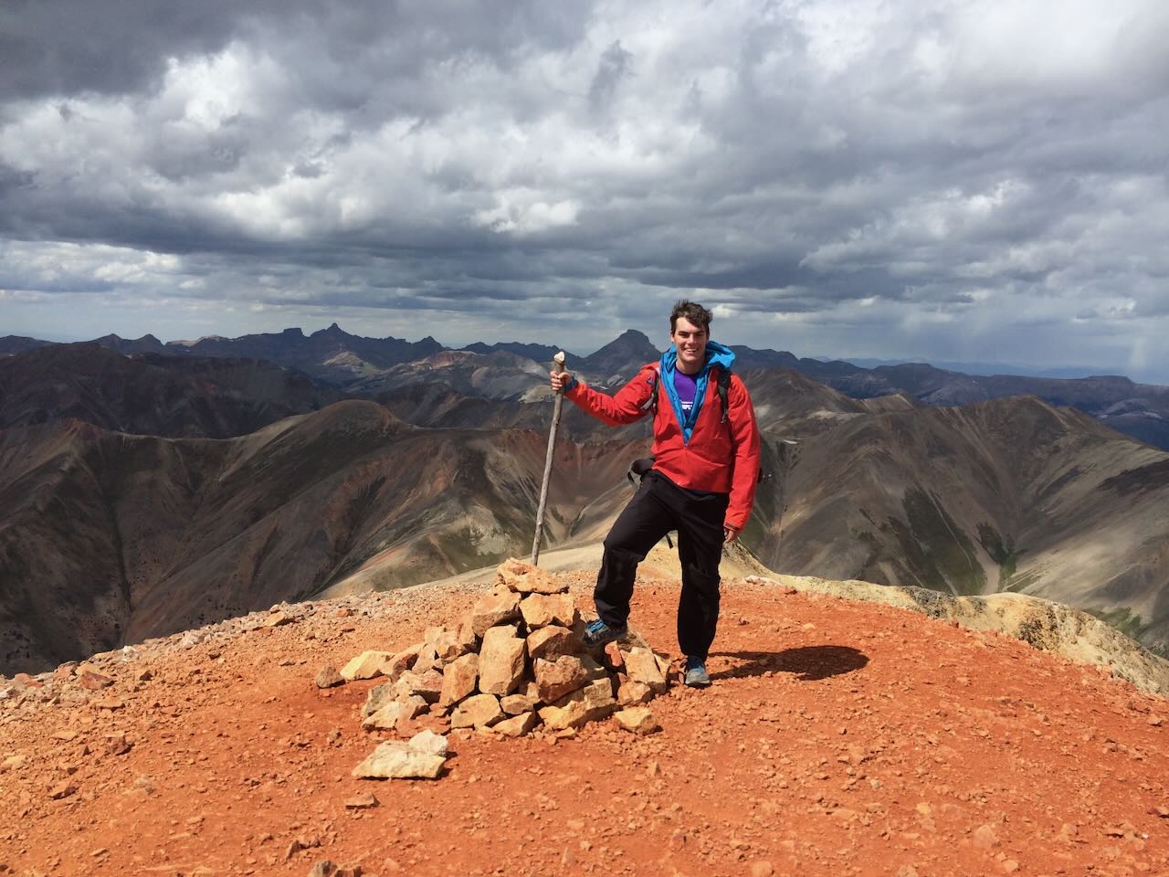 Chris Johnson at the summti of Red Cloud